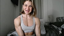 British Muscular Girl Jess Takes Huge Vibrator For Her Big Clit