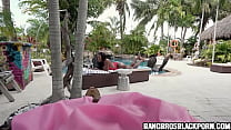 Stepmom Ebony Mystique's Poolside Surprise