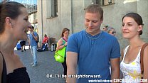 CZECH COUPLES Young Couple Takes Money For Public Foursome