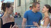 CZECH COUPLES Young Couple Takes Money For Public Foursome