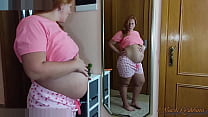 Pregnant Chubby Stepsister Caught Resting Her Naked Stepbrother And Could Not Resist His Big Cock And Had Sex With Him While Her Husband Is At Work. Curvy Redhead Girl NiuraKoshkina.