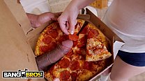 BANGBROS   Delivery Guy Adds His Own Topping To Her Pizza: Big Black Cock