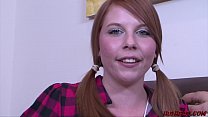 Cute Redhead With Pigtails Fucking With Young Guy