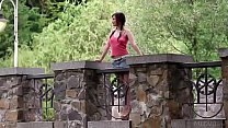 European Teen Dulcia Undressing Outdoor