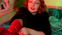 Sexy Fur Fetish And Long Red Gloves Arya Grander   Redhead Lady Point Of View