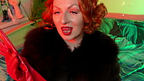 Sexy Fur Fetish And Long Red Gloves Arya Grander   Redhead Lady Point Of View