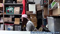 Real Teenage Shoplifter Tugging Big Cock For Jizzy Facial In Hd