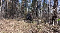 An Exhibitionist Girl Shows Off Her Sexy Figure In A Clearing. Big Ass, Hairy Cunt, And Long Legs In Open Tights. Foot Fetish.