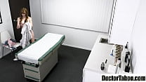 Teen Nerd Is In The Doctors Office And The Doctor Starts Fingering Her Pussy.After That,she Throats His Big Cock And Lets Him Fuck Her Pussy.