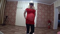 The Milf In The Early Stages Of Pregnancy Shows A Striptease, And Then Fucks With A Lesbian. Juicy Ass In Panties POV.