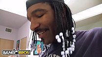 BANGBROS   Skinny Pornstar Andy San Dimas Swallows Big Black Dick On Monsters Of Cock