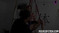 Intense ORGASM In Suspension