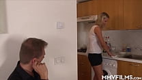 European Blonde Milf Seductress Samantha Jolie Getting Delicious Pussy Nailed And Perfect Toys Cumshoted In The Kitchen