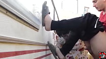 Claudia Marie Ctdx. Eating Cock Behind The Caravan