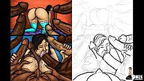 Cheating Mexican Wife Gives Oral To Multiple Black Men (Illustration)