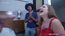 Behind The Scenes With Chubby Latina And Nerd With Big Black Cock On BBWHighway