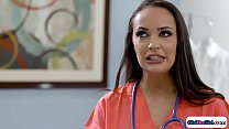 Blonde Doctor Shows Her Brunette Intern Around The Hospital.She Not Really Cheerful And The Intern Suggests To Have Some Quality Time Right Here To Up Her Mood.She Kisses The Doctor Sucks On Her Tits And Licks Her Wet Pussy.Then She Facesits Her