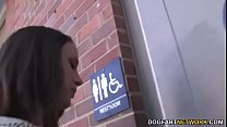 Busty McKenzie Lee Sucks Big Black Cock At A Public Restroom