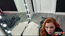 Redhead Deepthroat And Doggystyle Fucking At The Mirror Till Cumshot