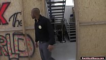 Two Slutty Teens Caught By The Black Security Guard Painting Graffiti All Over The Building.He Lets Them Throat His Black Cock Passionately And In Return He Lick Their Pussies.After That,he Fucks Their Tight Asses And Pussies One By One.