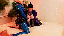 Lesbian Kinky Rough Fuck In Rubber Clothes   Fetish Women