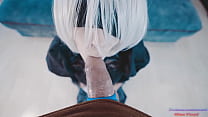 [ NieR: Automata 2B Cosplay ] Cum Mouth Stepsister! Oral Sex! Fucked Ass Cute Tall Girl! 2b Like Blowjob! Huge Cumshot! Big Tits , Big Butt ! Hot Teen Video Sex! Step Sis Like Sucking Cock! Fr