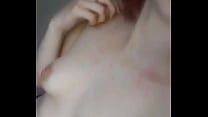 Cute Red Hair Girl Shakes Tits