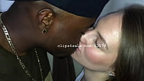 Interracial Couple Tongue Kissing