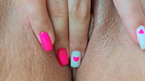 Masturbation Of Young Pink Pussy To Orgasm With Small Fingers With Pink Manicure . Close Up .   LuxuryOrgasm