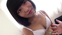 Look At This Cute Amateur Japan Girl In Her First Time To Do A Porn Video   MUST SEE   Bra And Panties And Clean Shaven Pussy Play And Licking.