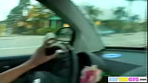 BrookeSkye Strip Off Her Clothes Showing Her Natural Tits And Pussy Rubbing Hard. She Fingering Her Pussy While Driving On Wet Road