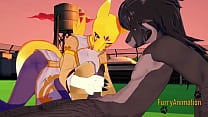 Digimon Hentai 3D Furry   Tomon Handjoob And Fucked By Black   Anime Manga Japanese Yiff Porn Video