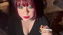 UK Chubby Slut Smokes A Couple Of Cigs & Tugs On Pert Nipples