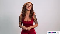 Today We Invited The Super Cute Petite Busty Redhead Lum Ray To Masturbate For You.Watch How The Big Tits Ginger Dildo Fucks Her Pussy For An Orgasm