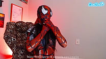 Busty Leah Gotti Cosplay As Spider Girl And Spreads Her Ass