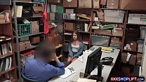 Cute And Curvy Teen Shoplifter Fucks The Shop Owner In The Back Office After He Caught Her Stealing Lingerie From The Display