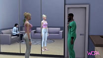 Doctor Fucks Committed Blonde In Front Of Her Dumb Boyfriend. Interracial Sex In The Hospital