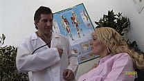 Aroused Blonde Milf Seduces Her Doctor Into Doggy Style With The Help Of Her Big Tits And Stockings