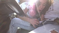 REAL PUBLIC OUTSIDE SEX IN THE HORNY CAR. Mia Bandini, Amateur Couple, Cum In Mouth, Eating Cum