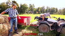 3Way Porn   Threesome At The Family Farm