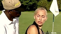 Solid Stroke! Hot Platinum Blonde Sylvia Sun Gets Her Ass Hammered By A Big Black Cock In A Golf Court! Crazy Outdoor Anal Banging! Full Flick & 1000's More At PrivateBlack.com!