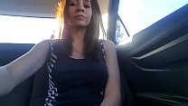 Busty Milf Masturbating In A Car