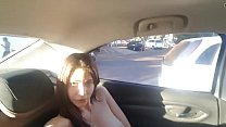 Busty Milf Masturbating In A Car