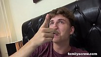 Fucked Up Step Father And Son Pounding An Old Bitch