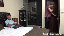 Fucked Up Step Father And Son Pounding An Old Bitch