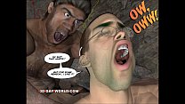 CRETACEOUS COCK 3D Gay Comic Story About Young Scientist Fucked By Hunky Primeva