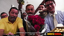 ACCIDENTAL GANGBANG   5 Males Cheer Up Their Sexy Friend By Gangbanging Her SPANISH SUBTITLES