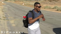 BiPhoria   Hitchhiking Hunk Picked Up & Fucked By Horny Bi Couple