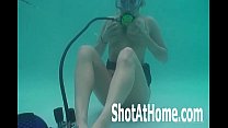 Blonde Laci Orgasms Underwater Scuba Diving